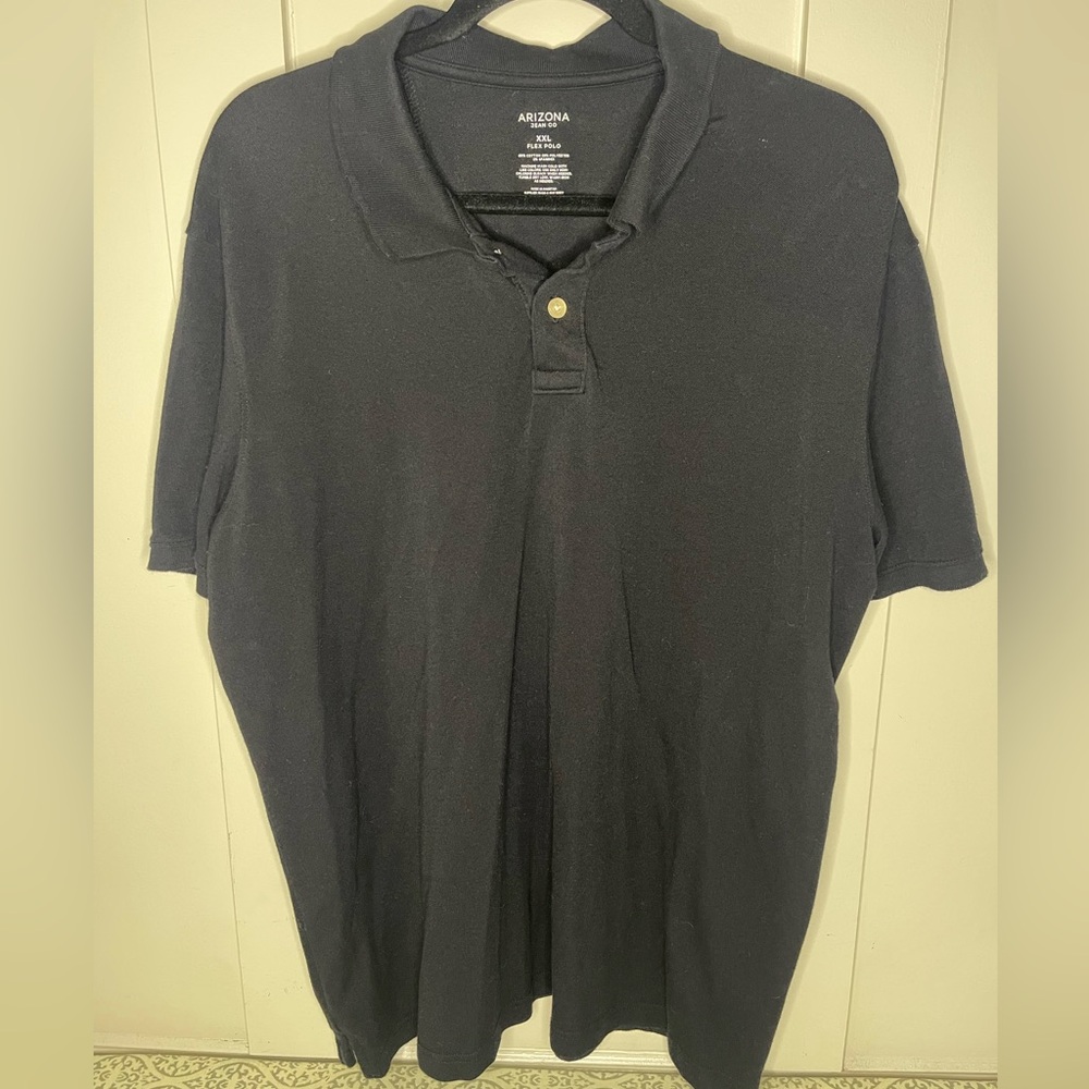 Arizona Black Flex Polo Shirt Size XXL Preloved